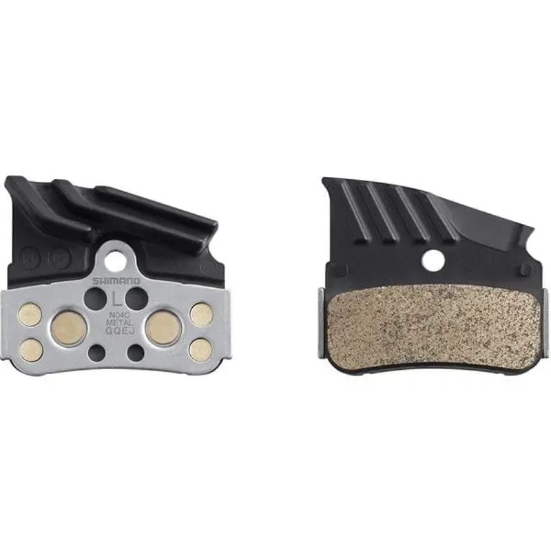 Shimano Spares BRBX N04C Pads and Spring Set - Black Metal w/ Fin-1