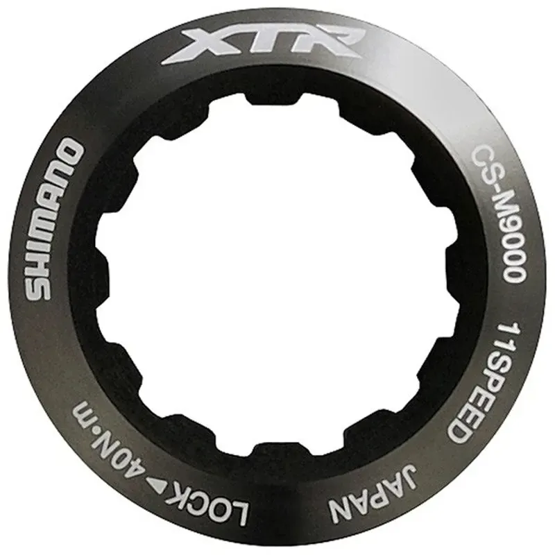 Shimano Spares CSM9000 Lockring and Spacer in Black