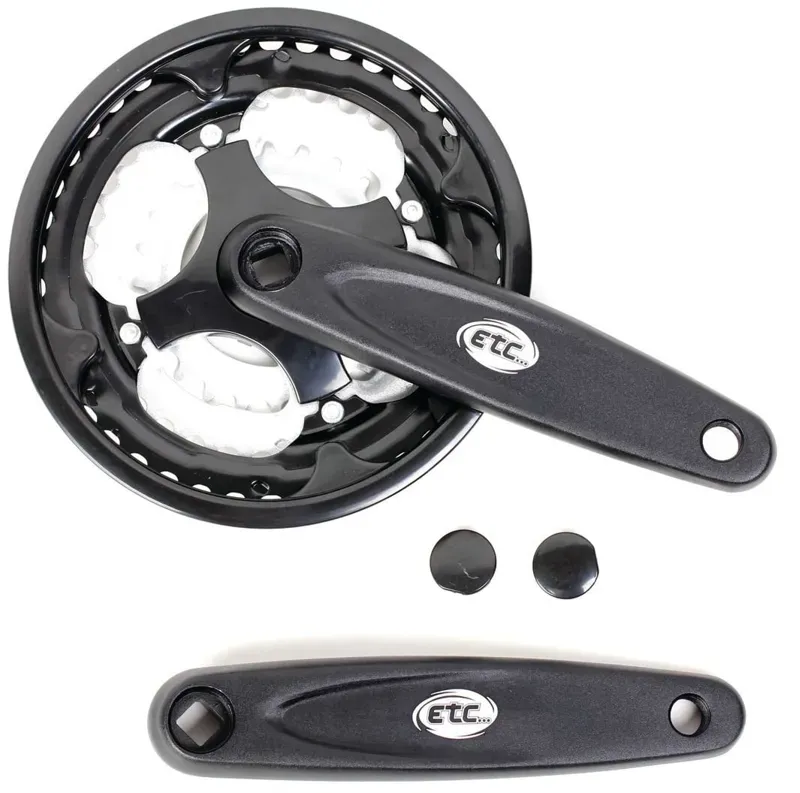 ETC Alloy/Steel 24/34/42-tooth 152mm Chainset w/ Guard in Black