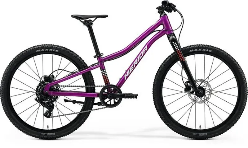 Merida Matts J.24+ Kids Bike in Purple/White/Red/Black