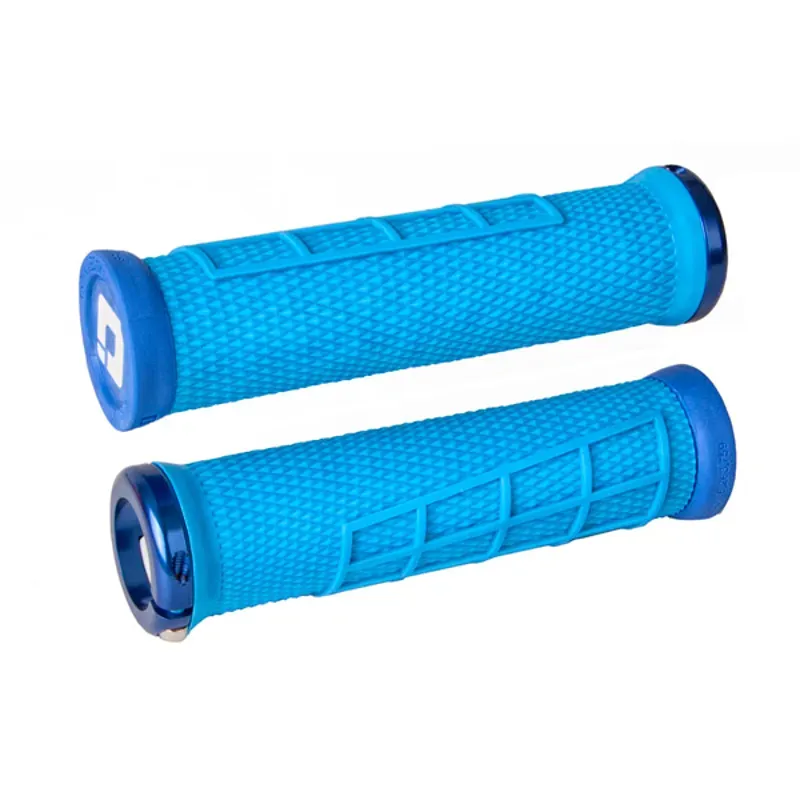 Odi Elite Flow Mountain Bike 130mm Lock On Grips in Blue