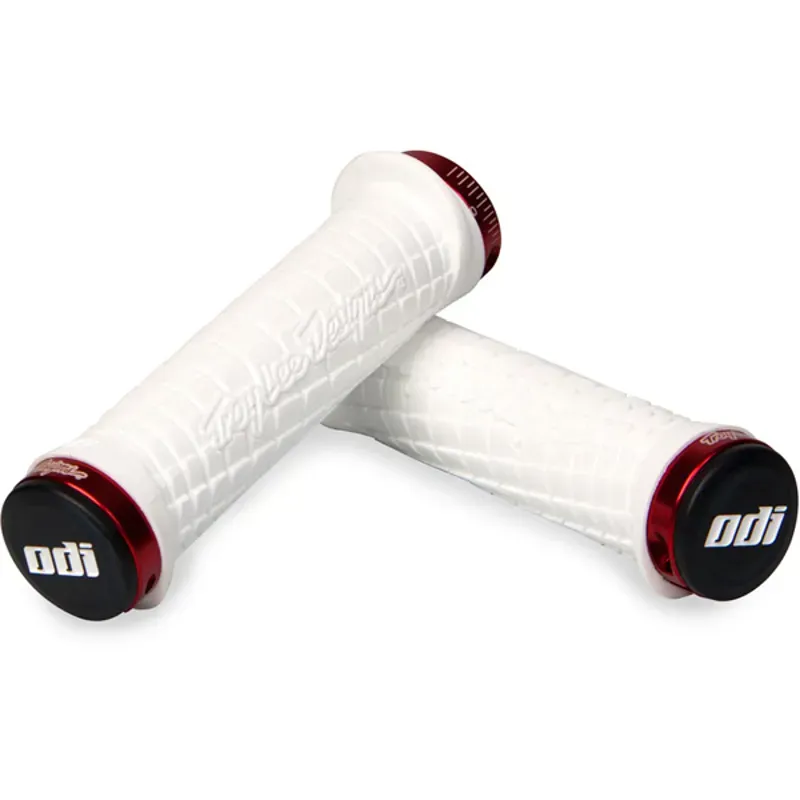 Odi Troy Lee Designs Mountain Bike 130mm Lock On Grips in White