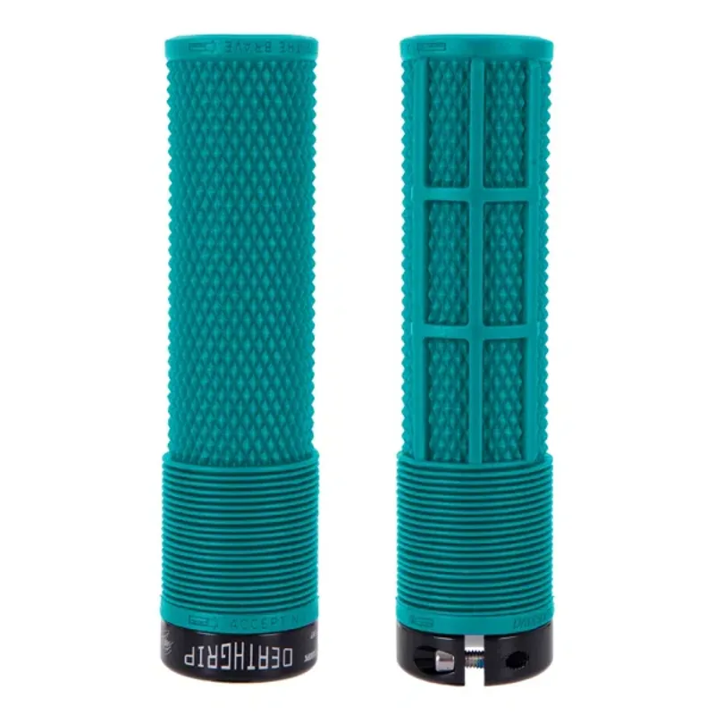 DMR DeathGrip Thick Flangeless Lock-On Grips in Turquoise