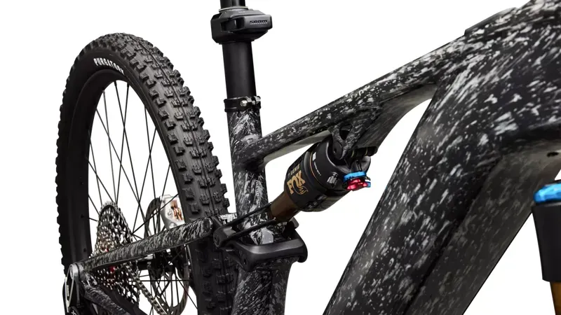 Specialized S-Works Turbo Levo R eMountain Bike in Gloss Silver Speckle Over Carbon-5