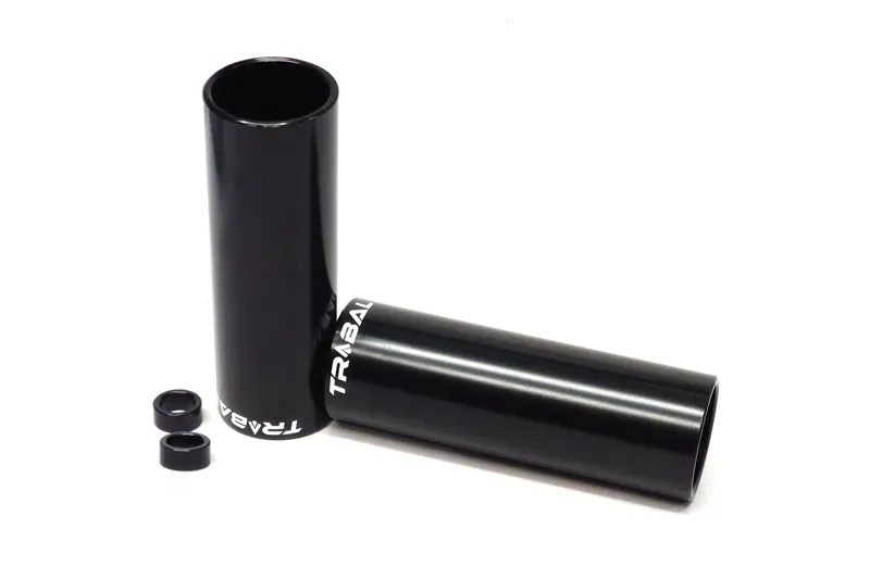 Tribal BMX 4-inch Pegs 14mm w/ 10mm Adapter Pair in Black